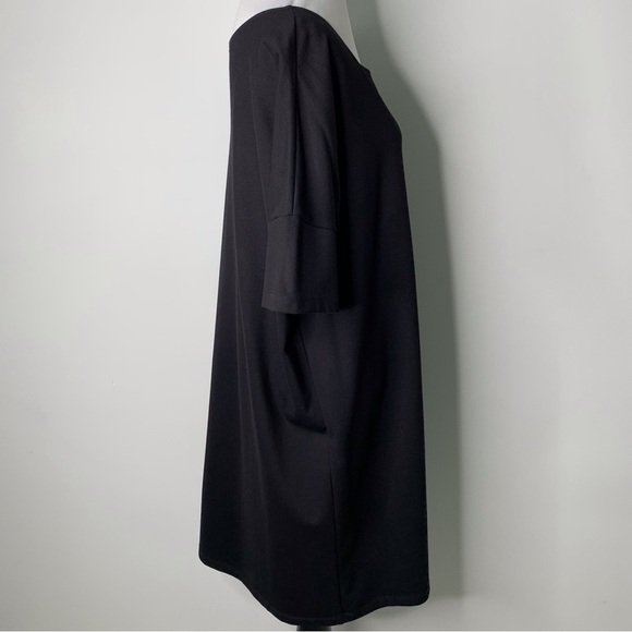 HATCH Women's Black Scoop Neck Mini Length Maternity T-Shirt Dress Size 2 Medium - Picture 6 of 11